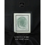 Watercolor Artwork Wall Decor WAT 62 /VERDANT WHIRL 8.25" X 11.67" inches