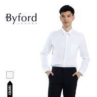 Byford Kemeja Lelaki | Byford Slim Fit 100% Cotton Long Sleeve Shirt w Pocket - 3525010A