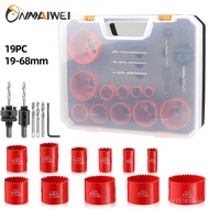 19-68mm Red Double Metal Plasterboard Hole Saw Cross-Border Plastic Set Electric Drill Woodworking M
