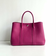 99新🆕 Hermès 愛馬仕 Garden Party 30 玫瑰紫銀釦