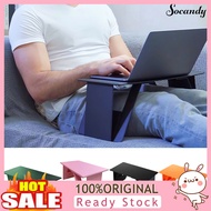[SINI]  Laptop Stand Space-saving Foldable Computer Support Stand Adjustable Small Laptop Desk for Home Bedroom