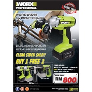 !! 18V 4.0AH 200Nm WORX WU276 CORDLESS BATTERY IMPACT WRENCH SOCKET DRIVER OPENER DTW285 1288VF 588V