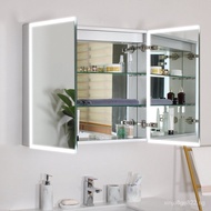 [Customized Smart Bathroom Mirror Cabinet]Aluminum Alloy Double Door Bathroom Mirror Cabinet Storage Multifunctional Mirror