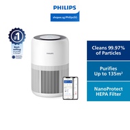PHILIPS Smart Air Purifier Mini 900 Series - AC0950/10, HEPA, 250m³/h CADR, 65m² Coverage, Cleans up