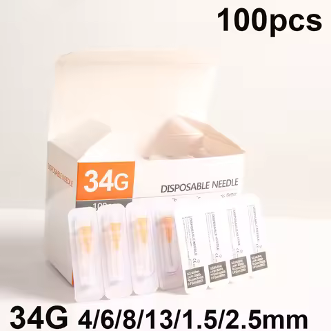 34G Tattoo Needle 34g needles 1.5mm 2.5mm 4mm For Beauty injection syringe filler Safety Needle Hand