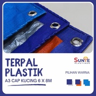 A3 Plastic Tarpaulin Cat Cap Size 6M X 8M