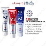 Combo 3 Tuýp Kem Đánh Răng Median Dental IQ 93% Hàn Quốc Làm Trắng Răng Thơm Miệng Chống Sâu Răng