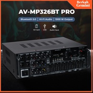 Sunbuck Audio Amplifier Bluetooth HiFi USB Adjustable USB MP3 FM 1000W - AV-MP326BT PRO - 7CSK5CBK
