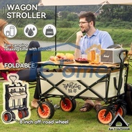 ZXB Wagon Stroller Outdoor Camping Trolley With Brake Foldable Outdoor Trolley Picnic Truck Camp Trailer