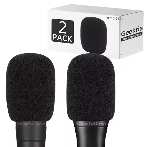 Geekria for Creators Foam Windscreen Compatible with Shure MV7, SM58LC, BETA 57A, BETA 58A, PGA48-QT