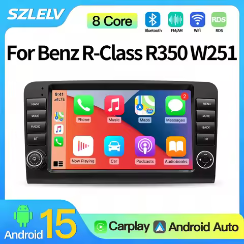 SZLELV 9'' Carplay Android Auto For Mercedes Benz R-Class R280 R300 R320 R350 W251 R450 Multimedia C