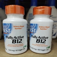 Dr Best's Fully Active B12, 1,500 mcg, 60/180 Veggie Caps