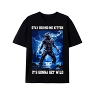 Stay Behind Me Kitten Cringy Werewolf Meme Cringe Alpha Wolf T-Shirt