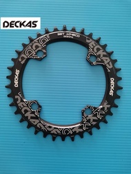 ใบจานจักรยาน ใบจานเสือภูเขา ใบจานเดี่ยวเสือภูเขา ใบจานกลม BCD104 แบรนด์ DECKAS BCD104 Chainring Alum