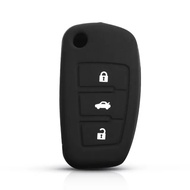 Keyyou For Audi Sline A3 A5 Q3 Q5 A6 C5 C6 A4 B6 B7 B8 Tt 80 S6 Auto Protector Key Cover Silicone Car Key Fob Case 3 Button Flip