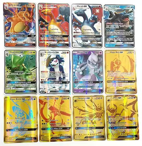 20pcs Pokemon Cards in German,English,french Vmax GX Rainbow Arceus Pikachu Charizard Holographic Pl
