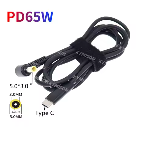 USB Type C PD to DC Charging Cable for Samsung 19V 3.16A Laptop Charge Adapter Cord 5.0x3.0mm to USB
