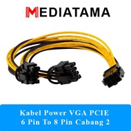 kabel power vga pcie 6 pin to 8 pin cabang 2 pci express vga