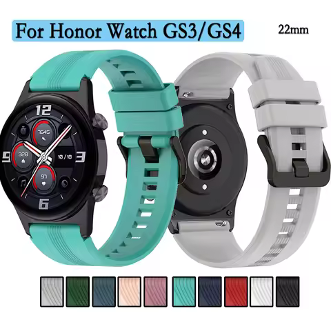 Silicone Strap For Honor Watch GS3/GS4 Sport Watchband With Texture Surface Adjustable Watch Band Re