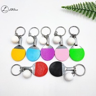 LUImo  Key Chain Table Tennis Keychain Racquet Keyring Table Tennis Raet Key Ring Bag Pendant Decora