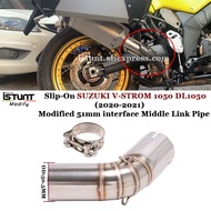 2020 2021 Motorcycle Escape Exhaust For SUZUKI V-STROM 1050 DL1050 Modified Stainless Steel 51mm interface Middle Link P