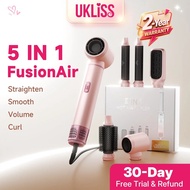[30-DAY FREE TRIAL] UKLISS FusionAir DIY HairStyler 5-in-1 Airstyler with 7 functions: hair dryer + 