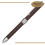 Sailor Fountain Pen Multifunction Pen: 2 Colors + Mechanical Sharpener, Leather Collection/ From Jap