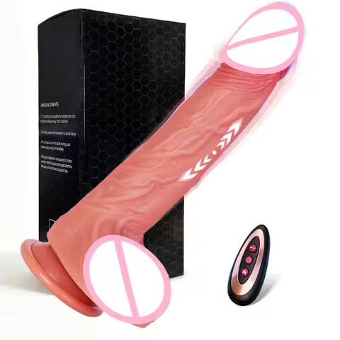 Realistic Vibrator 7 Vibration Modes Wireless Remote Control with Strong Suction Cup Stimulates G-Sp