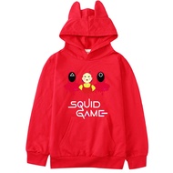 Squid Game Girls Boys Hoodie New Cartoon Pattern Long Sleeve Hooded Sweater 8760 Kids Clothing Leisure Sweatshirt Spring and Autumn