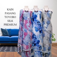 KAIN PASANG PREMIUM SILK LEMBUT BERALUN FLOWY BY ZALEHA TEXTILES | KAIN PASANG TERKINI CORAK BUNGA PENUH