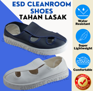 (ORIGINAL) ESD Shoes White (Durable ComfortableWater Resistant Leather Upper LightWeight) Terbaik Me