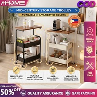 Movable Shelf 3-Tier Trolley Cart Bedside Table Coffee Table Portable Sofa Side Table Storage Rack