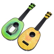 XUAN YAN 4 Strings Simulation Ukulele Toy Cartoon Fruit Adjustable String Knob Small Guitar Toy Stringed Instrument Classical Musical Instrument Toy Children Toys