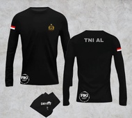 Kaos jersey olahraga TNI AD,TNI AU,TNI AL Lengan Panjang hitam DRYFIT PREMIUM TERBARU bisa COD