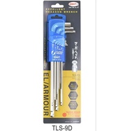 Eight TLS-9d Ball Head Hexagon Wrench Long Silver Color 9 Pieces Set 1.5-10 Mm made in japan 1