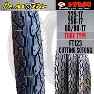 VIVA TYRE 17 Tube Type FT123 225-17 250-17 60/90-17 Cutting Sotong Made In Malaysia Tayar