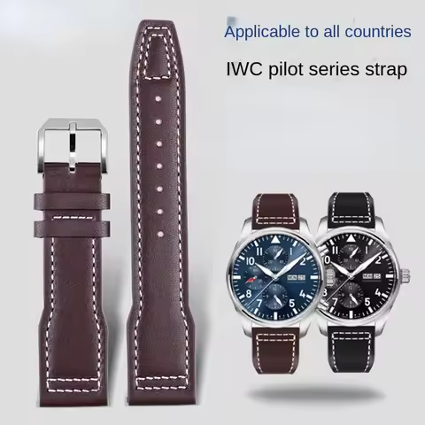 For Iwc Pilots Little Prince Watch Iw327004/iw377714 Mark16/17/18 Portuguese Leather Strap 20 21mm M