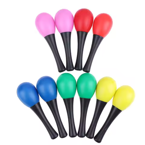 2Pcs Musical Instruments Toys For School Percussion Event Plastic Maracas Sand Hammer Rattle Shaker 