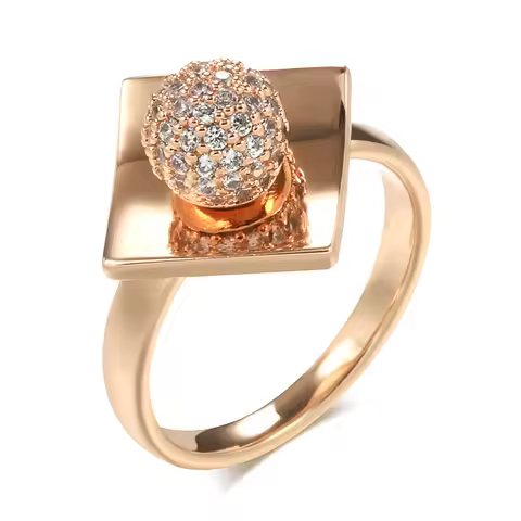 Kinel New 585 Rose Gold Unusual Rings For Women Micro Wax Inlay Spherical Natural Zircon Rings Weddi