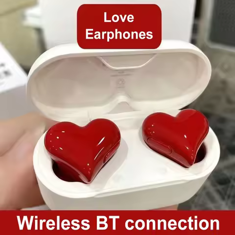 Fashion Wireless Earphones Hi-Fi Stereo Headphones Heartbuds Bluetooth-compatible In Ear Noice Cance