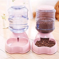 3.8l Pet Cat Automatic Feeders Large Capacity Gravity Food Drinking Dispenser Plastic Water Fountain Feeding Bowl Pet Supplies
