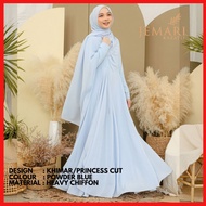 Bella Dress - Powder Blue Princess Cut Dress Dress Baju Bertunang Baju Nikah Khimar Dress Kembang Ba