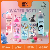 Goto Trytan Watter Bottle Cute Character Straw Children's Drinking Bottle 600 ML