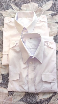 保安制服短袖白恤衫 大碼(L碼) 適合中等或稍胖體型 本地知名制服公司出品