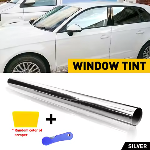 1Roll 20"x10FT Uncut Window Mirror Silver Chrome Tint Film 35% 50% Percent VLT Car Vehicle Windows O
