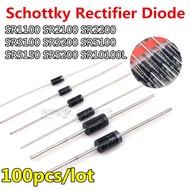 100个SR1100 SR2100 SB2100 SR2200 SR3100 SR3200 SR5100 SR5150 SR5200 SR10100L DO-15Schottky diode