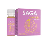 SAGA Organic Focus Shots | Contains Nootropics, Adaptogens, & Mushrooms - Bacopa & Ashwagandha | Hig