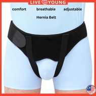 Hernia Belt Truss for Man Inguinal Removable Pads Effective Support Adjustable Waist Strap
