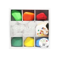 AOZORA Icu Crayons 6-colour stone-shaped non-toxic (300 g) crayon for toddler