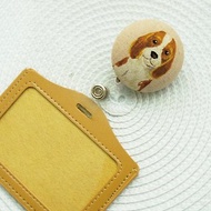 Lovely【日本布】可卡犬伸縮扣環 +卡套、悠遊卡、證件套
